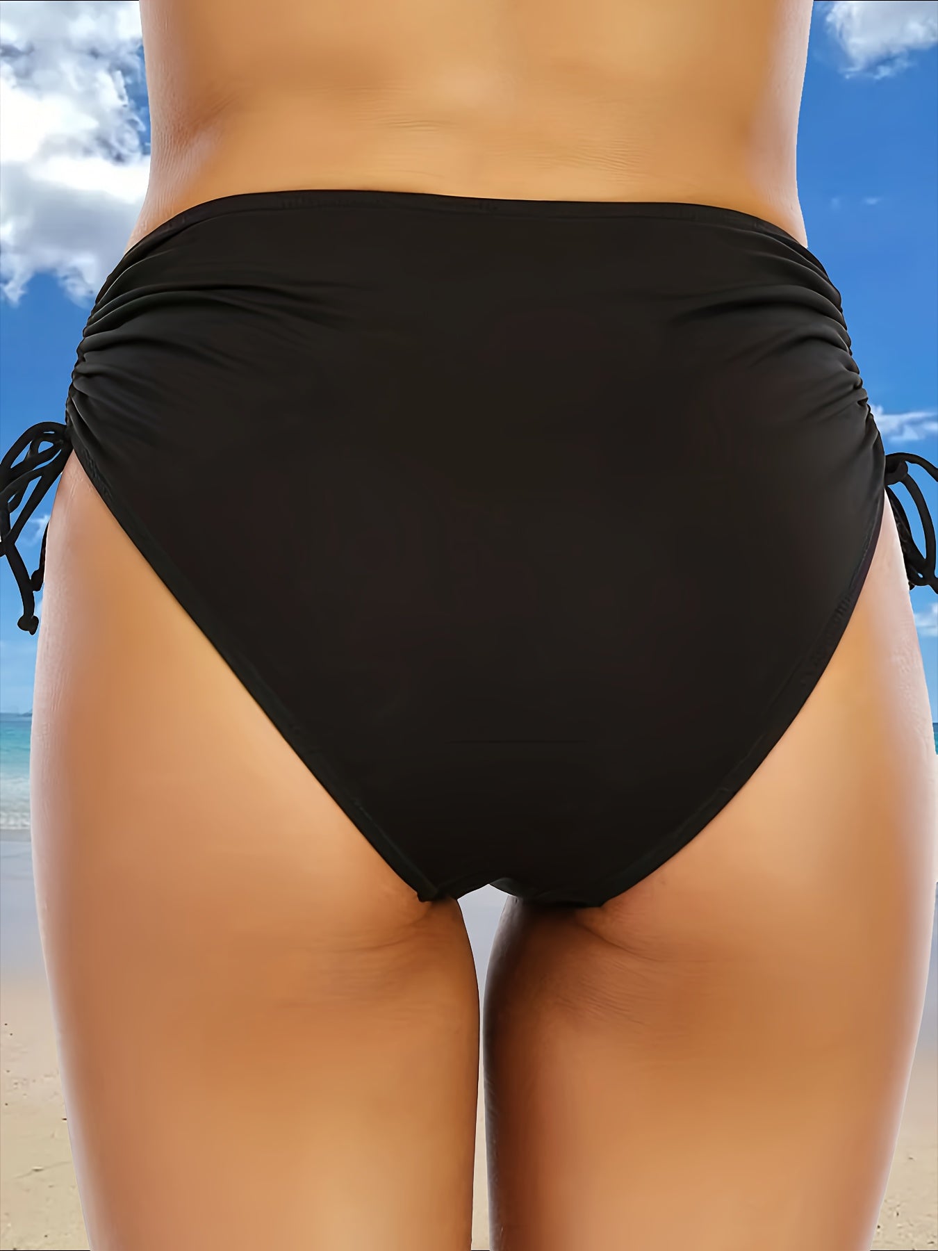 Schwarze High-Waist Bikinihose - Mia