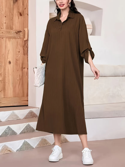 Braunes Hemdblusenkleid - Nora