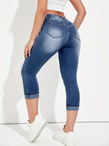 Blaue Capri-Jeans - Nora