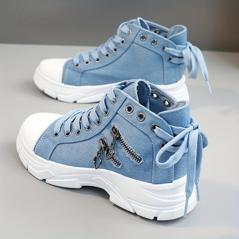 Denim-Blau Trend-Sneaker - Emma