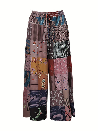 Gemusterte Patchwork Chinohose - Emma