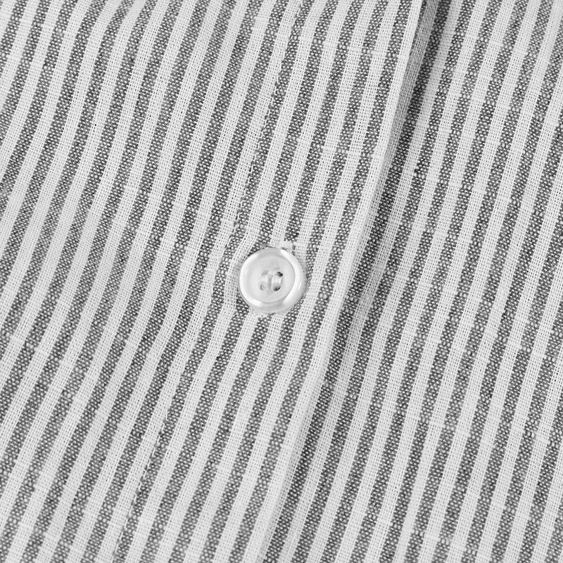 Luftiges maxikleid im streifen-look: elegante länge, luftige ärmel