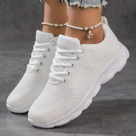 Weiße Atmungsaktive Rutschfeste Sneakers - Lara