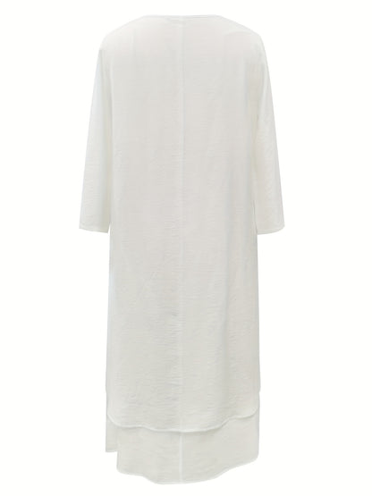 Weißes Fließendes Lagenkleid - Elena