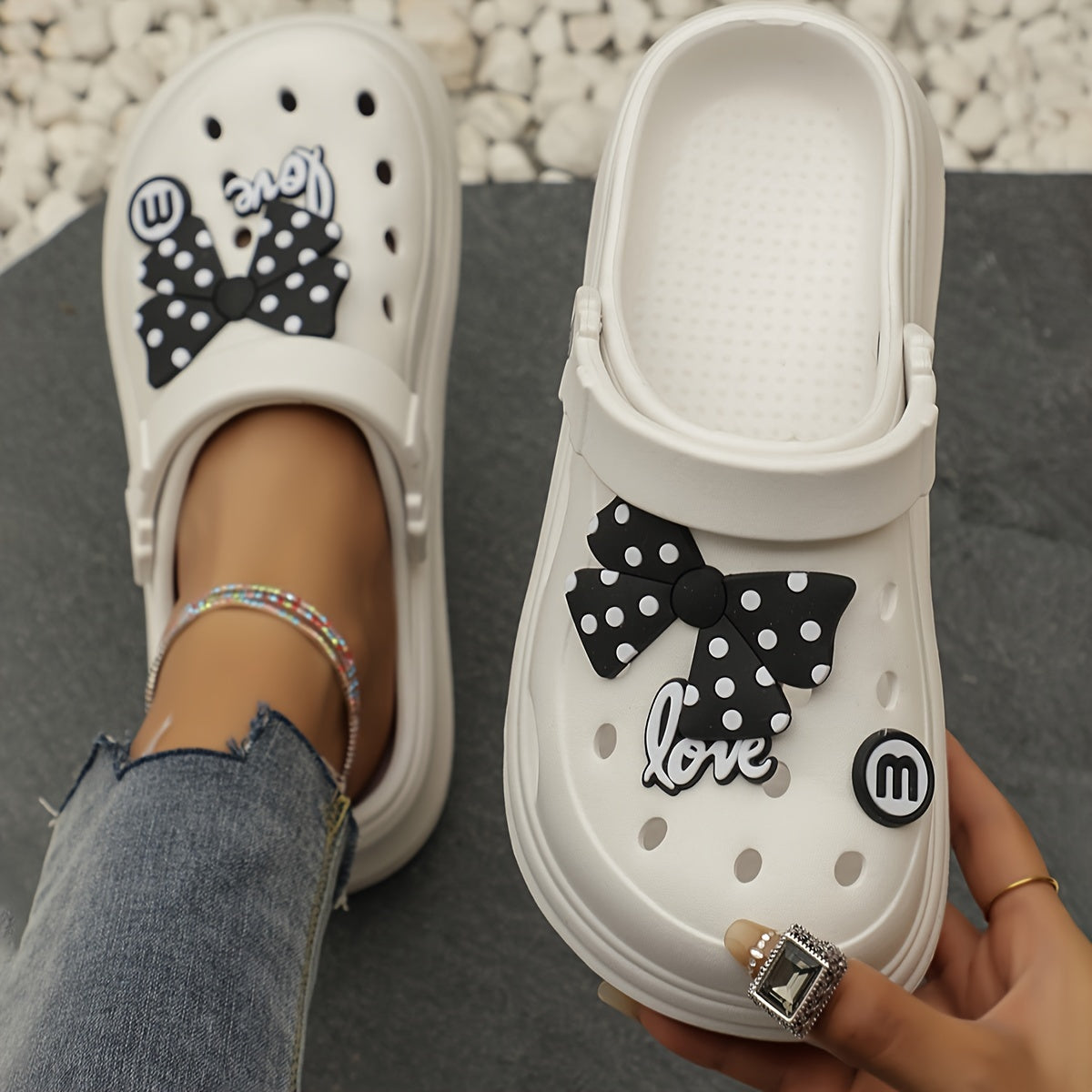 Schwarze Garten-Clogs - Klara