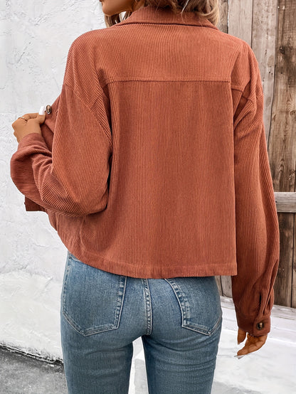 Knopf-Front Jacke - Lässige Langarmjacke für stilvolle Momente