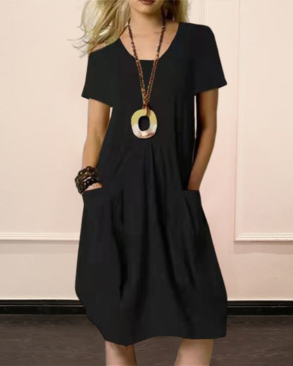 Nora - khaki tunika-kleid