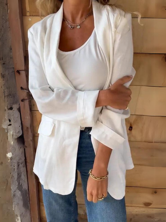 Lena - Weißer Eleganter Blazer