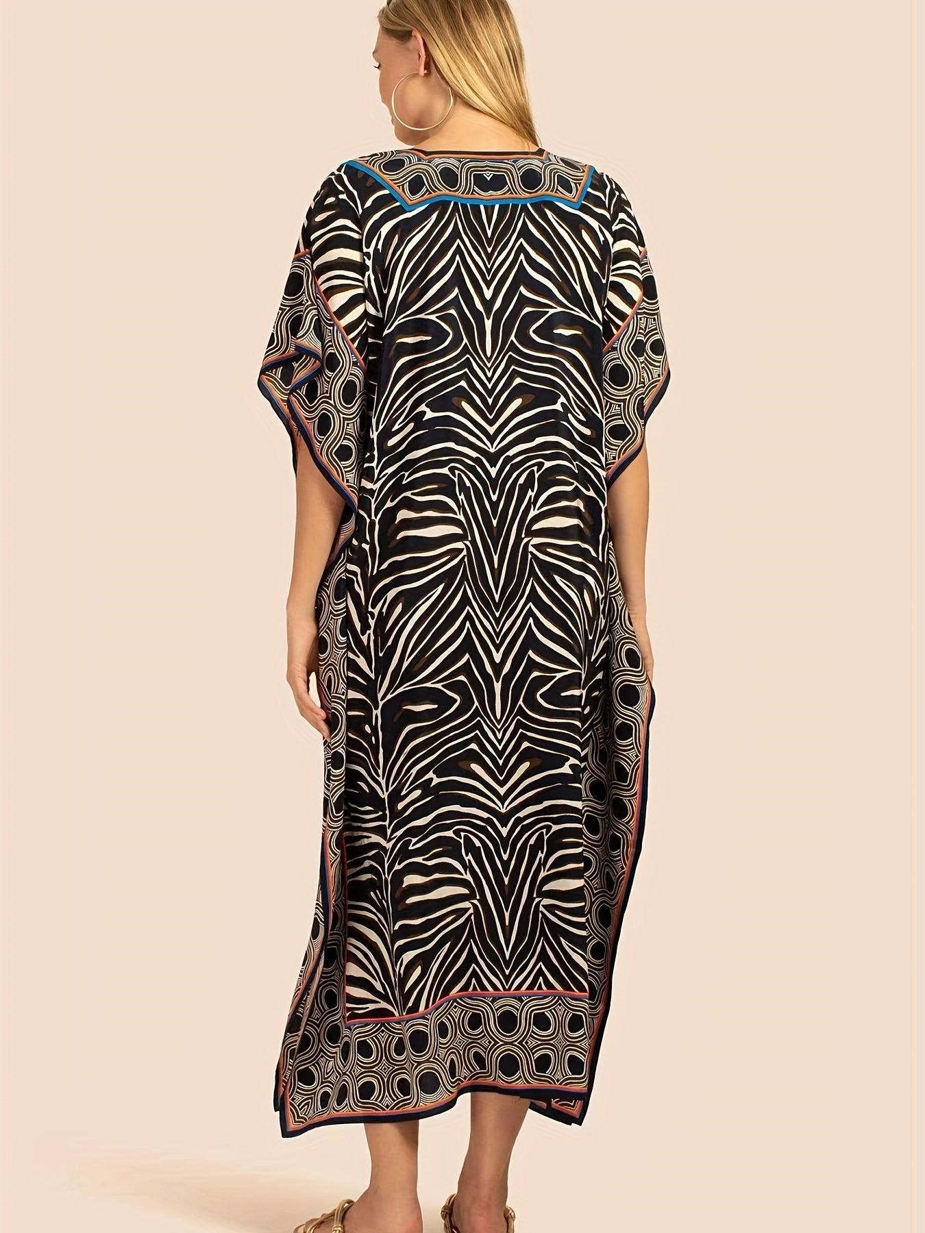 Schwarzer Zebra-Kaftan - Zara