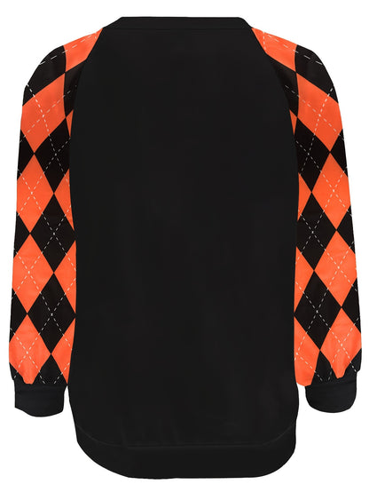 Halloween Druck Rundhals-Sweatshirt