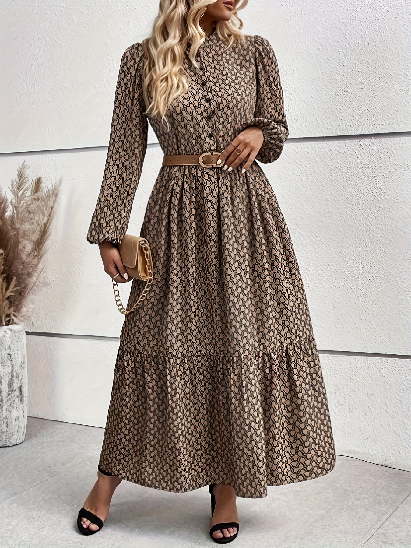 Braunes Polka-Dot-Kleid - Anna