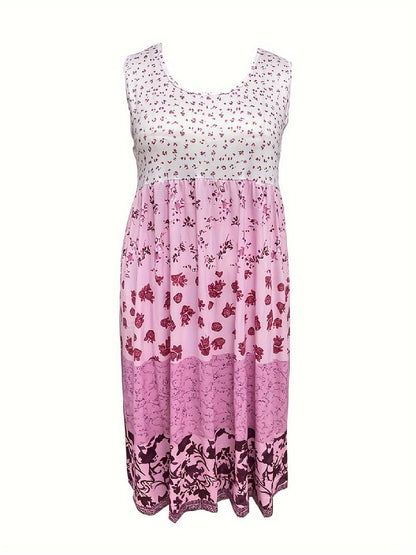 Mia – Rosafarbenes Blumen-Sommerkleid
