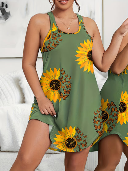 Ärmelloses Weiß Sommerkleid - Flora