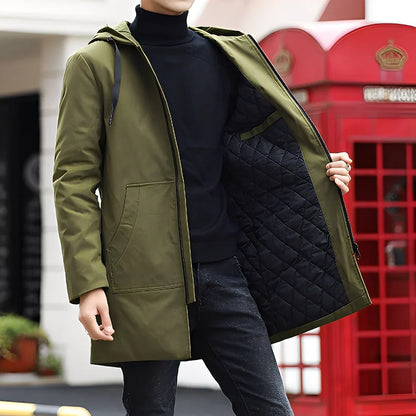 Lucas freizeit-regenjacke mit kapuze – herren