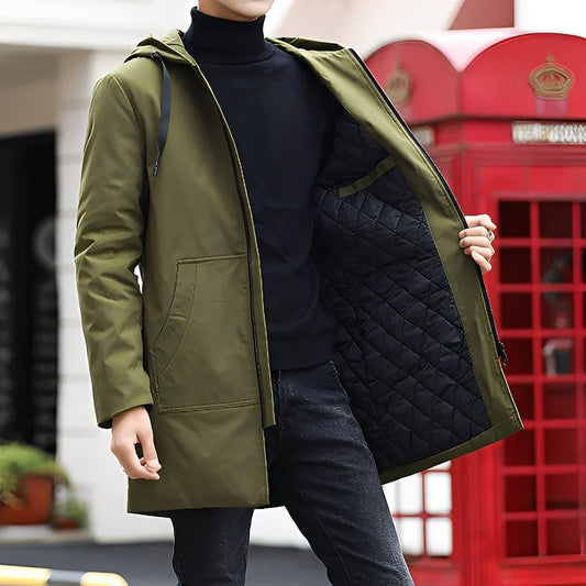 Lucas freizeit-regenjacke mit kapuze – herren