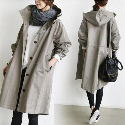 Bellerue - wasserdichter trenchcoat mit kapuze