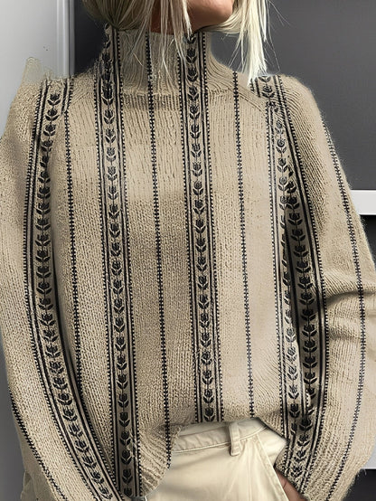 Giselle bunter rollkragenpullover – damen