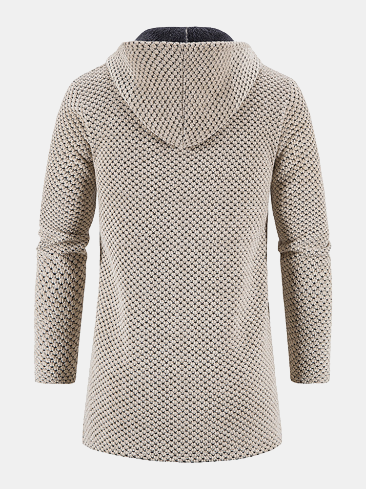 Beiger Longline Kapuzenpullover - Max