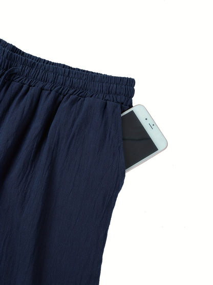 Gerade geschnittene hose mit elastischem bund – herren