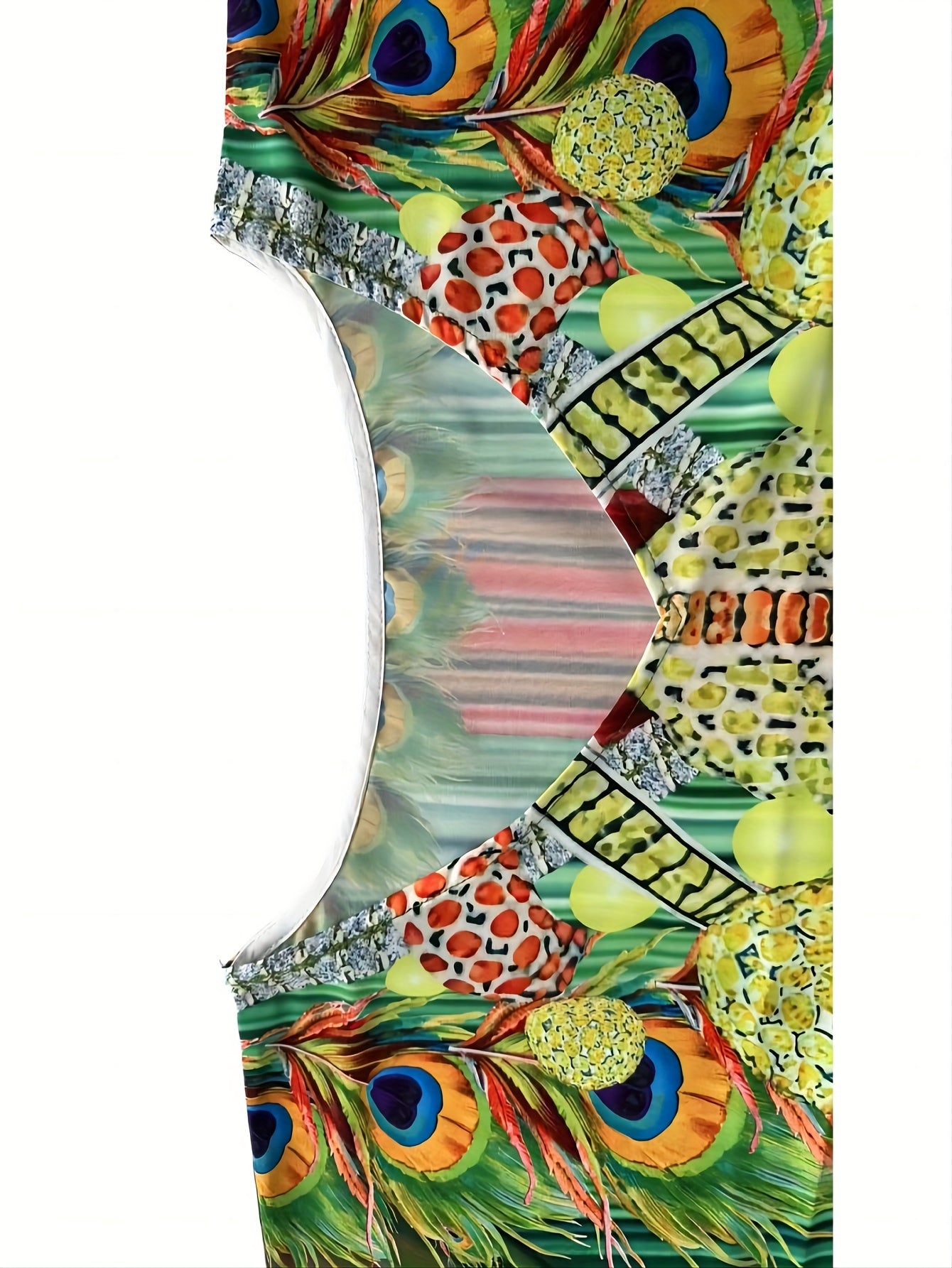 Grüner Pfauen-Kaftan - Elina