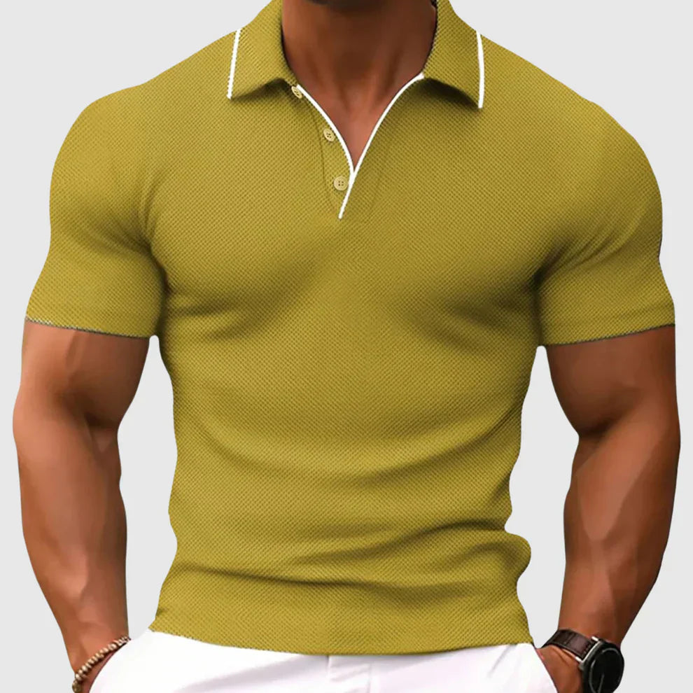 Jaren lässiges, schmal geschnittenes poloshirt – herren