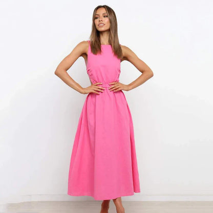 Schwarzes Maxikleid mit Cutouts - Emilia