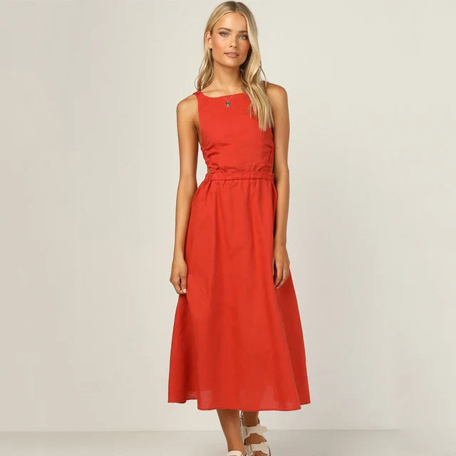 Schwarzes Maxikleid mit Cutouts - Emilia