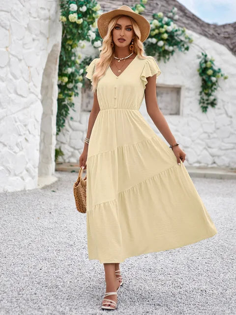 Maxikleid – Rüschenzauber & Figurfreundlich