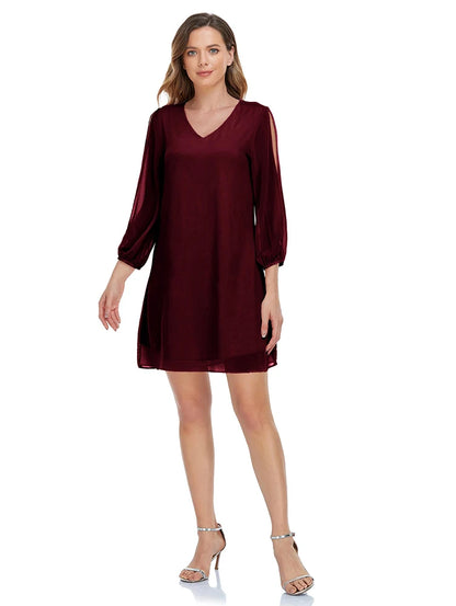 Eva - Rotes Satin Abendkleid