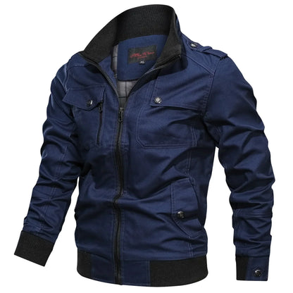 Klassische ubergangsjacke mit stehkragen – herren