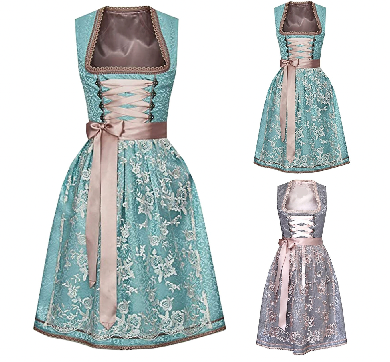 Dirndl mia - einzigartige dirndl für damen mit schürze und bluse