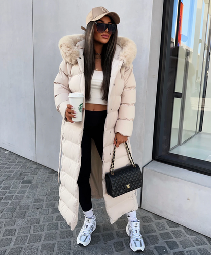 Langer Warmer Parka Schwarz - Nora