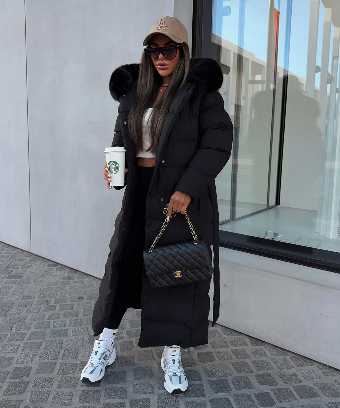 Langer Warmer Parka Schwarz - Nora