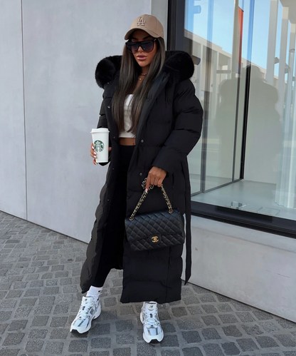 Langer Warmer Parka Schwarz - Nora