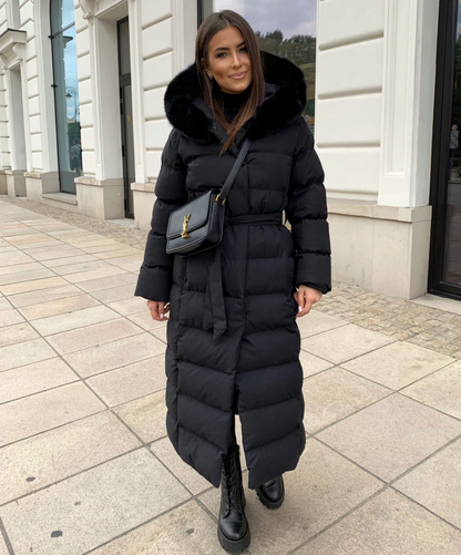 Langer Warmer Parka Schwarz - Nora