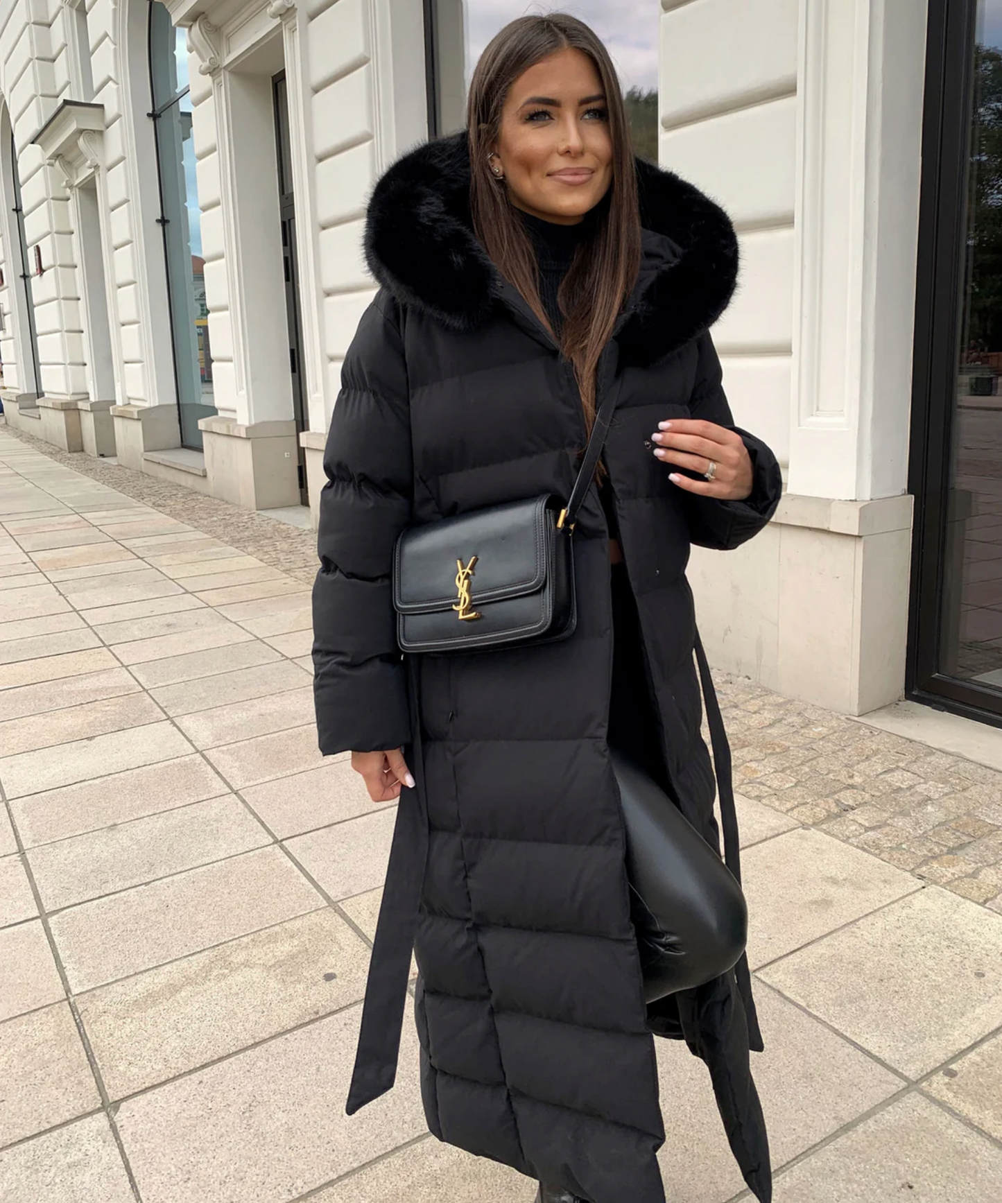 Langer Warmer Parka Schwarz - Nora