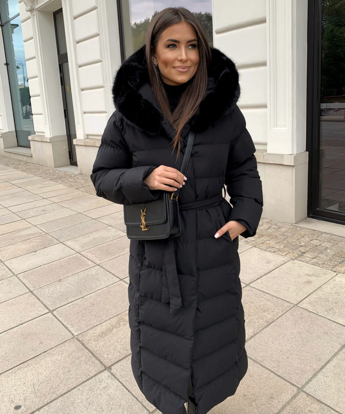 Langer Warmer Parka Schwarz - Nora