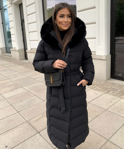 Langer Warmer Parka Schwarz - Nora