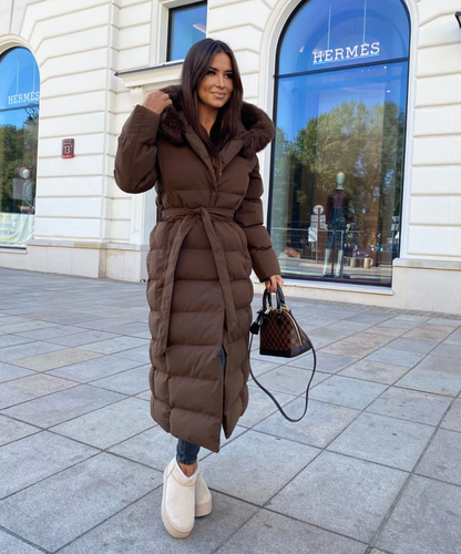 Langer Warmer Parka Schwarz - Nora