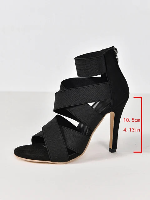 Sophia - Beige Riemchen-Stilettos