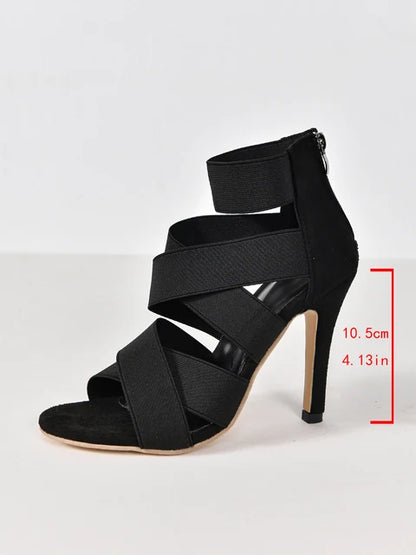 Sophia - Beige Riemchen-Stilettos