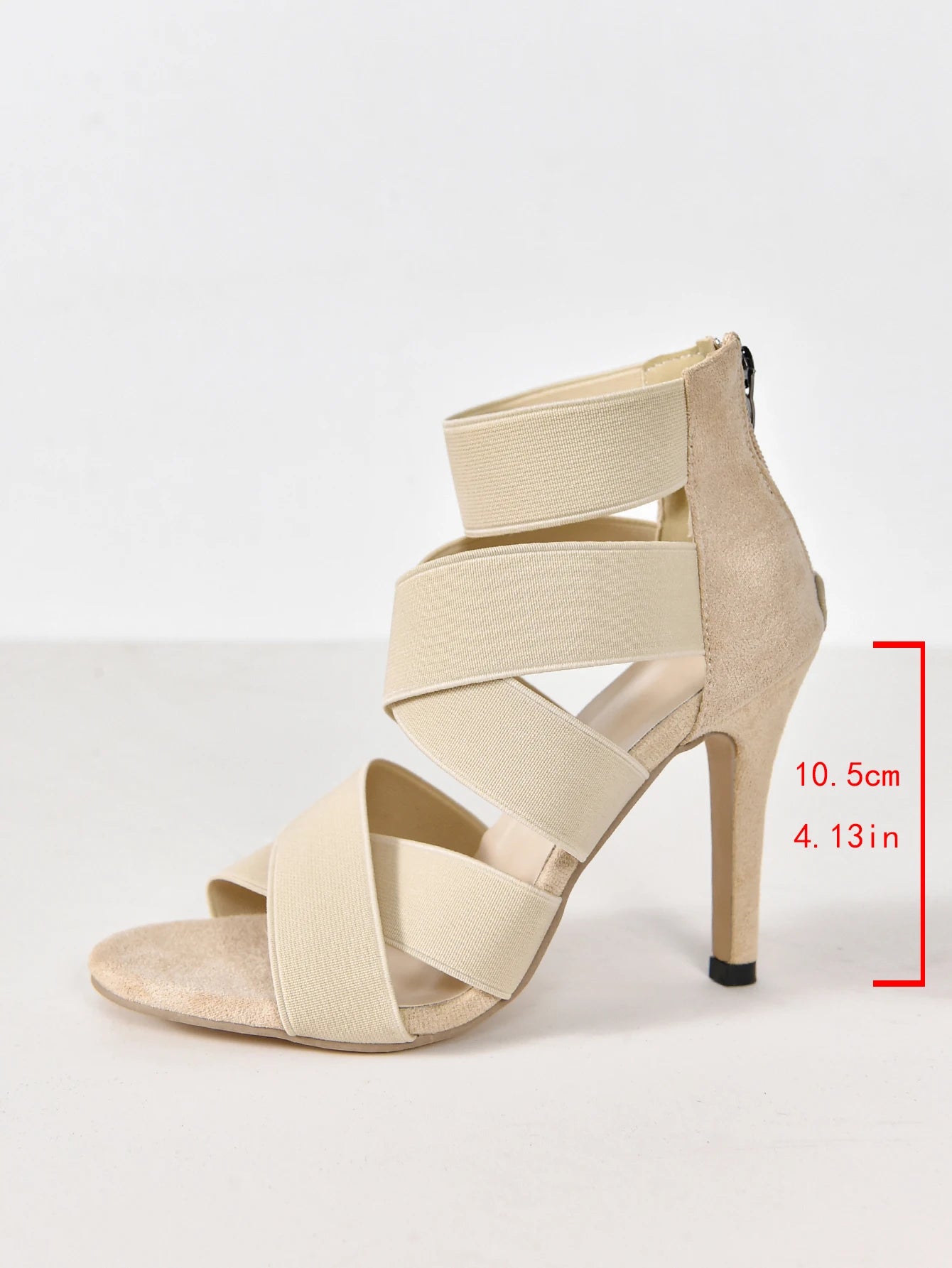 Sophia - Beige Riemchen-Stilettos