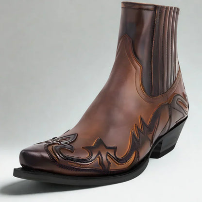 Herren-cowboy-stiefeletten aus westernleder – herren