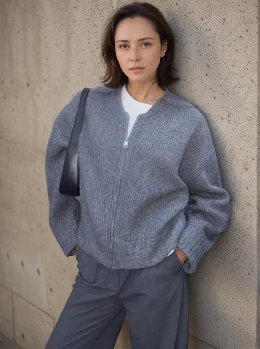 Mia strickjacke mit reißverschluss – damen