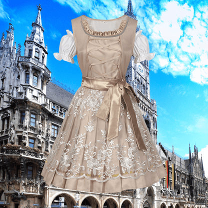 Nila | Dirndlkleid mit Spitzenüberrock und Zierborte für Frauen