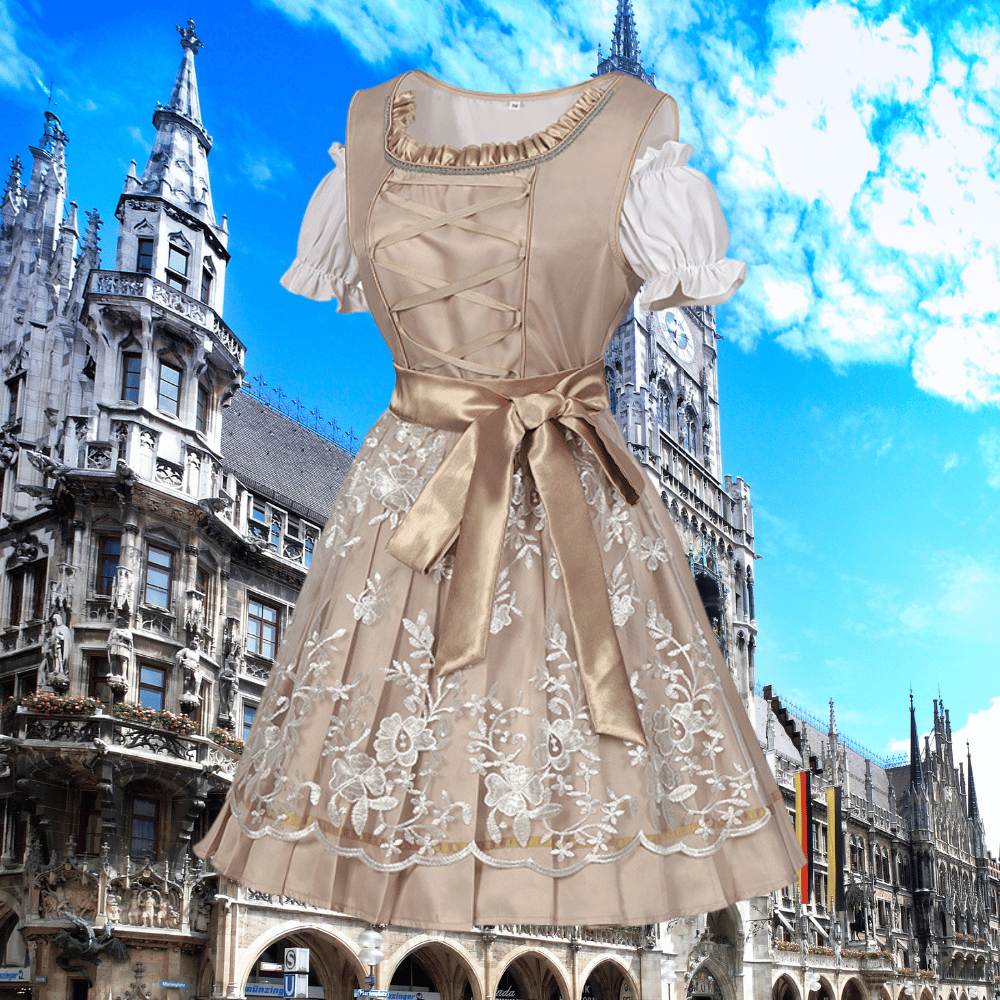 Nila | Dirndlkleid mit Spitzenüberrock und Zierborte für Frauen