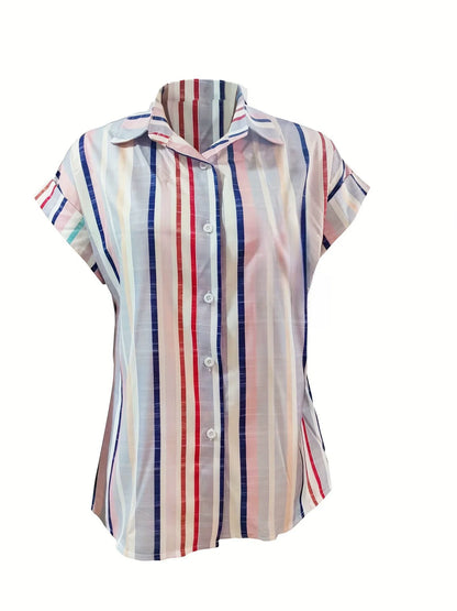 Gestreiftes Kurzarmhemd - Carla
