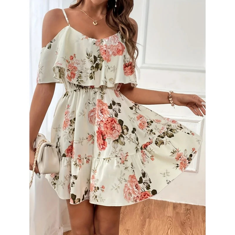 Mia - Weißes Blumen-Sommerkleid