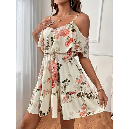 Mia - Weißes Blumen-Sommerkleid