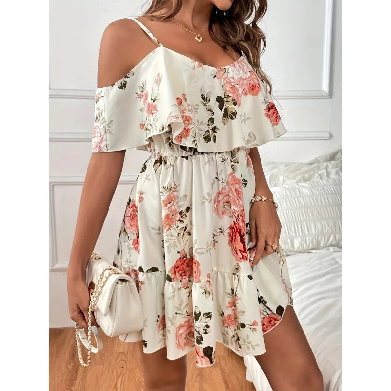 Mia - Weißes Blumen-Sommerkleid